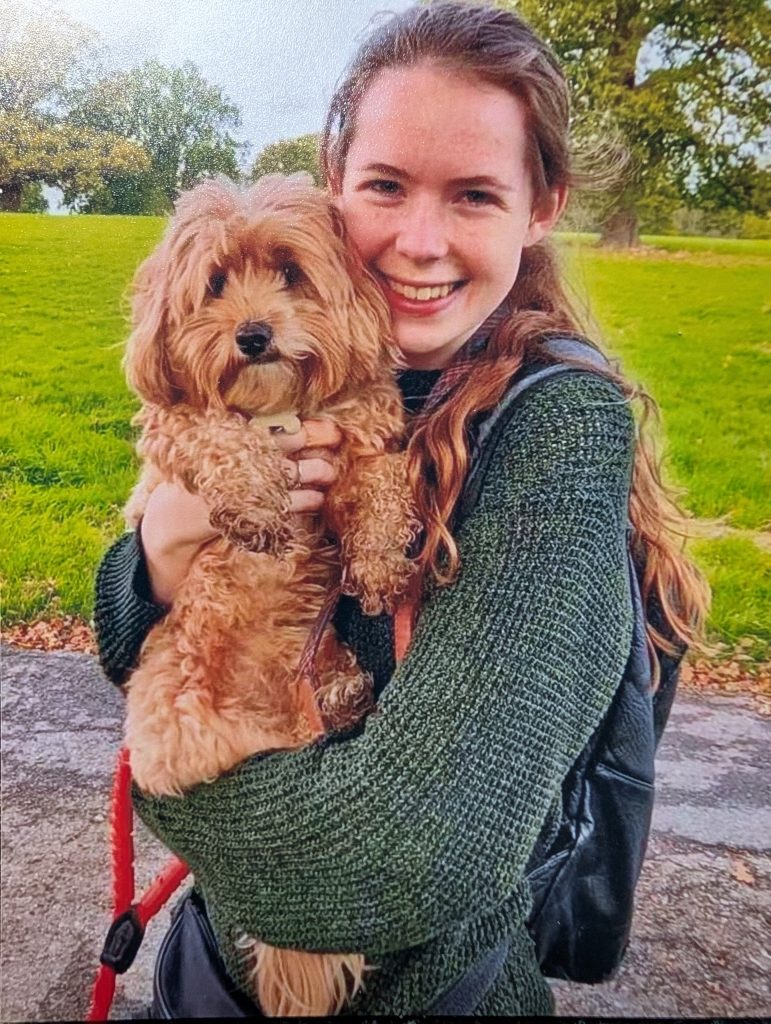 Jess and a clients dog