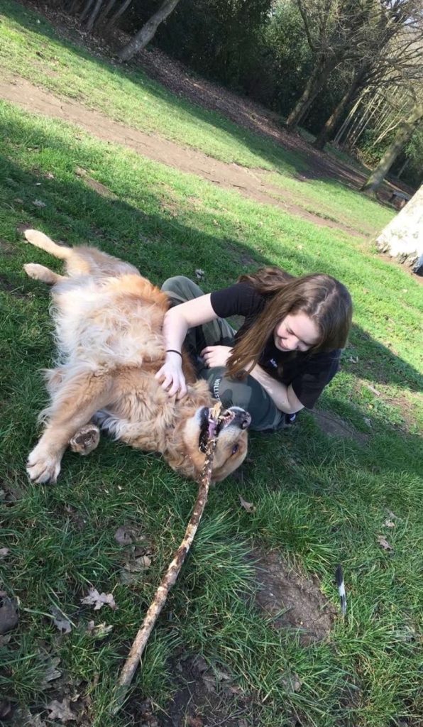 Jess and a dog